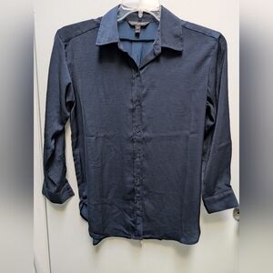 Banana Republic Factory Women's Dark Blue Button Down Shirt